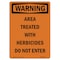 Signmission OSHA Warning Sign, 10" Height, Rigid Plastic, Area Treated With Herbicides Do, Portrait OS-WS-P-710-V-12970 - alternate 1